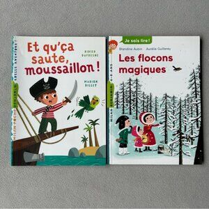 FRENCH Set of 2 Elementary Readers Milan Poche series #33  #107